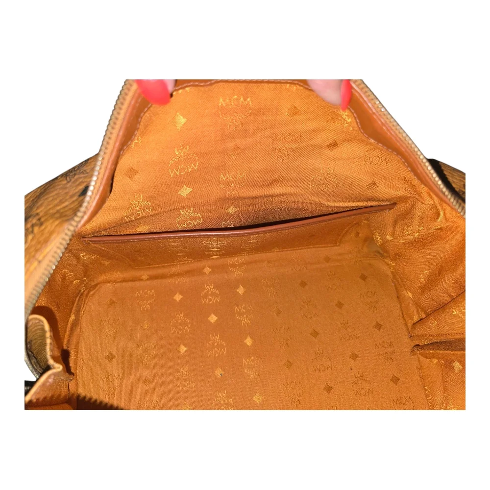 MCM Cognac Visetos Boston Bag, WITH COA - Picture 13 of 17